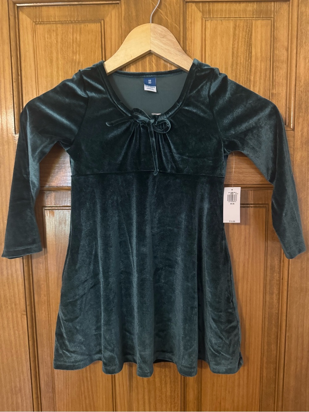 Green velvet dress
